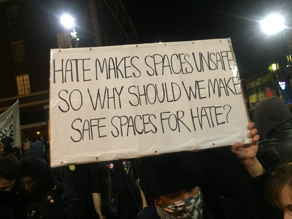 Sign Hate Speech Safe Space