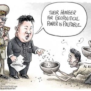 Cartoon by Adam Zyglis, Depicting Kim Jong Un's Priorities