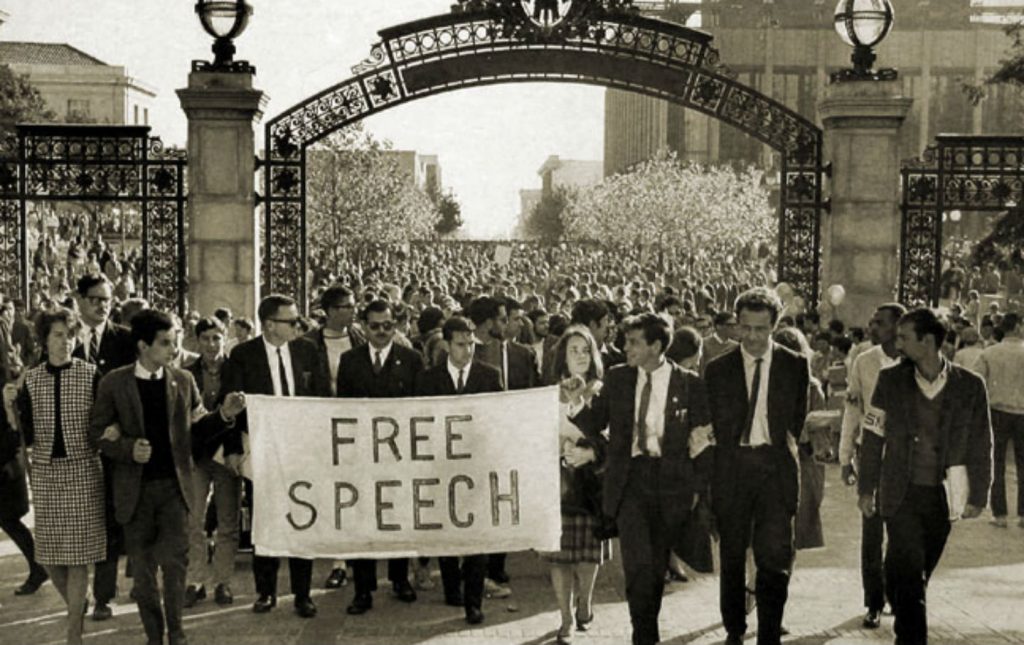 A view into the Free Speech Movement in 1964.