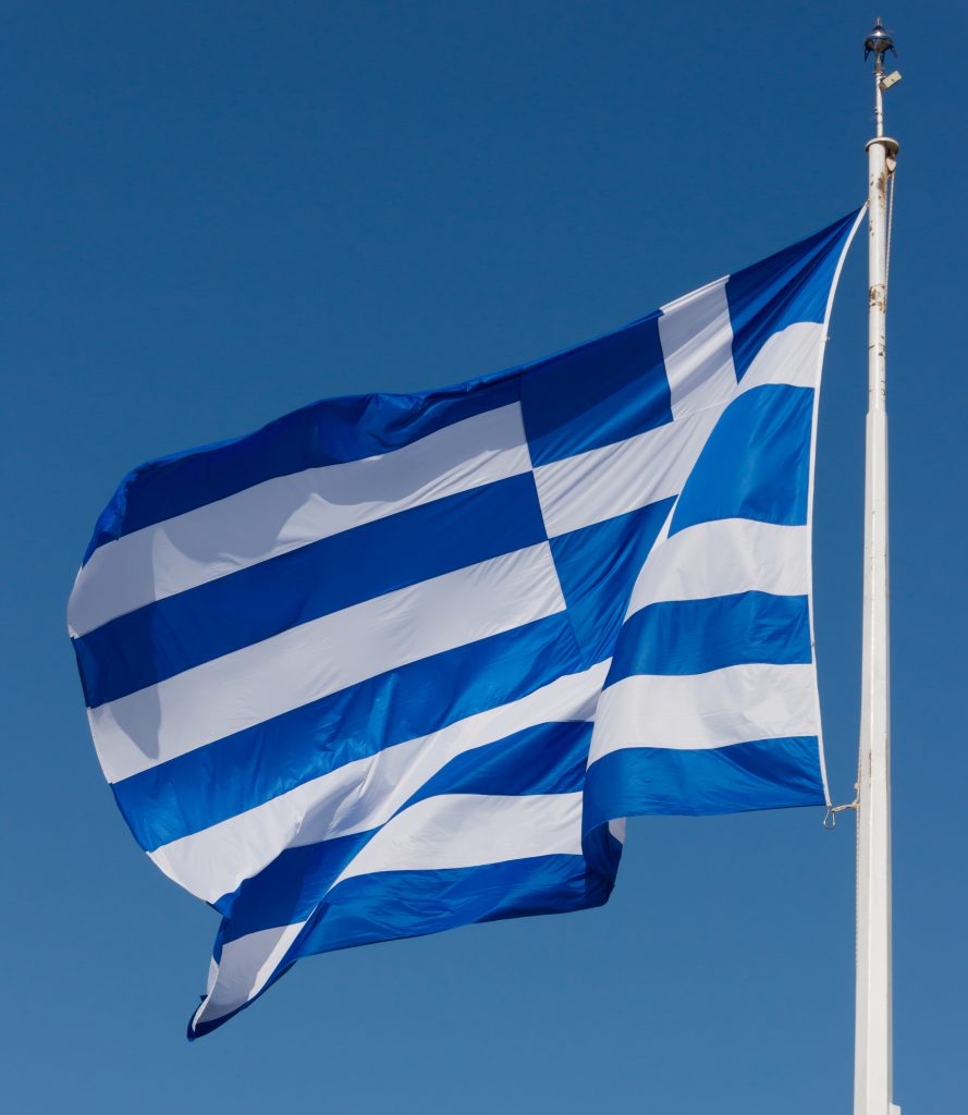 Flag of Greece. Source: Wikimedia Commons