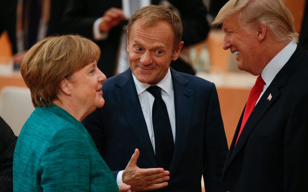 Germany Prime Minister Angela Merkel speaking to President Donald Trump. Source: Wall Street Journal