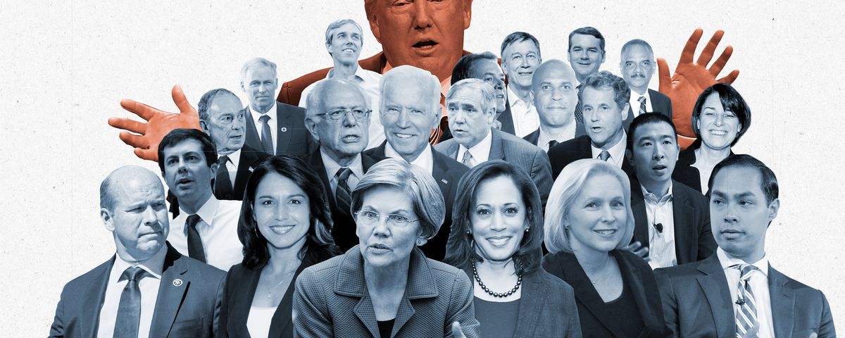The 2020 Democratic presidential race is the most crowded yet. Source: Vox