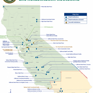 Location of Prisons in California